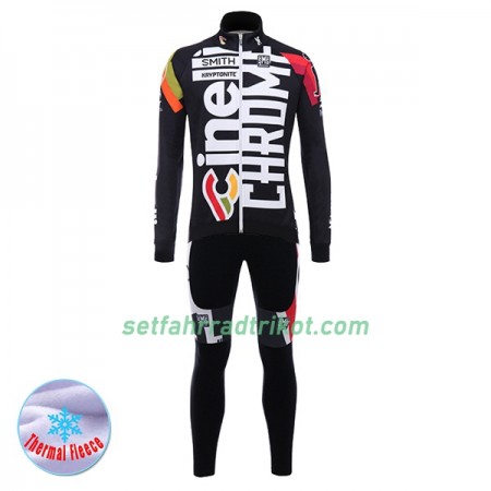 Radbekleidung Radtrikot Langarm + Lang Trägerhose 2017 Cinelli Chrome Winter Thermal Fleece N001